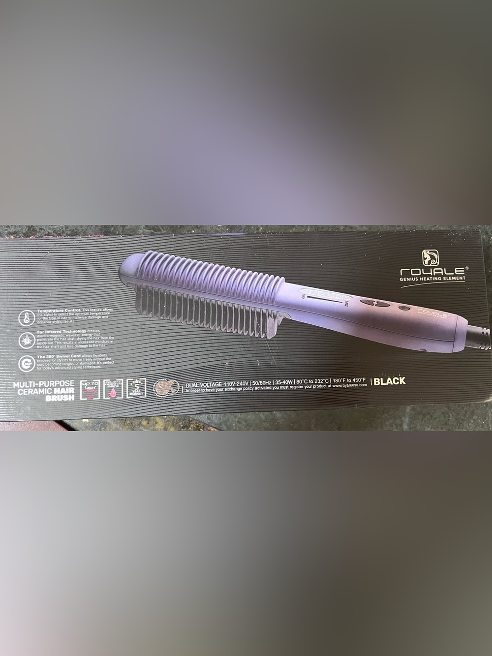 Royale Multi-Purpose Ceramic Hair Brush -New in box. - Picture 2 of 6